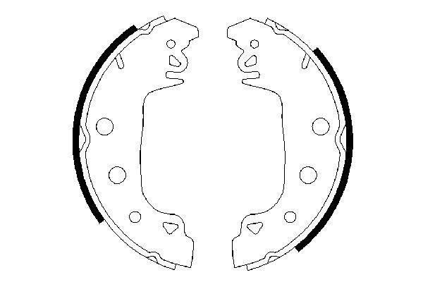 BOSCH 0 986 487 546 Brake shoe set