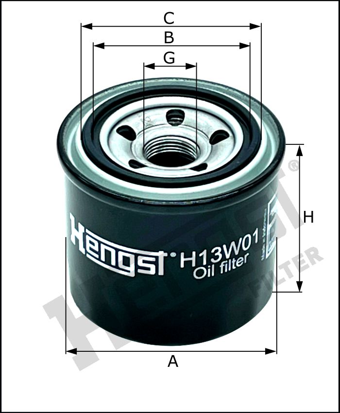 HENGST FILTER H13W01 Oil filter