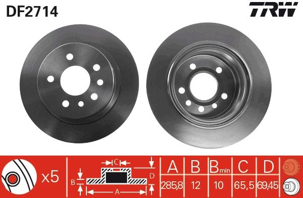 TRW DF2714 Brake disc