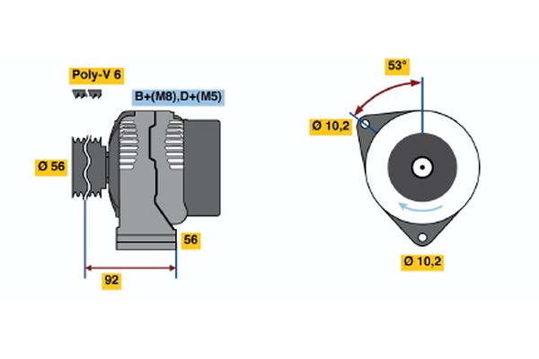 BOSCH 0 986 039 780 Alternator