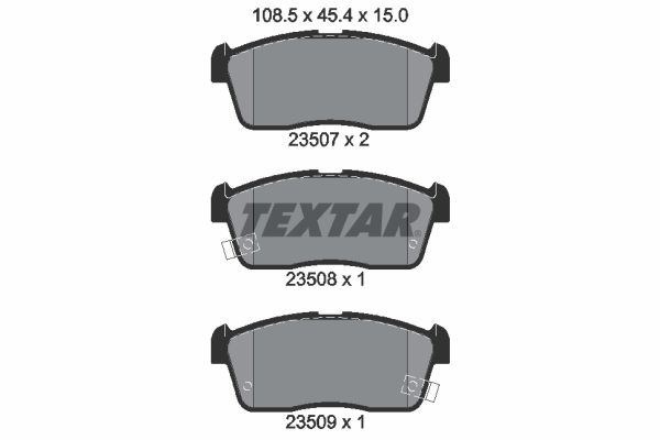 TEXTAR 2350701 Brake pad set, disc brake