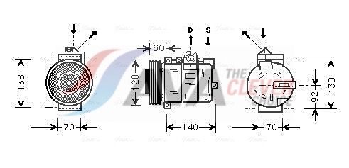 AVA CLEVER CHOICE AUAK050 Compressor, air conditioning