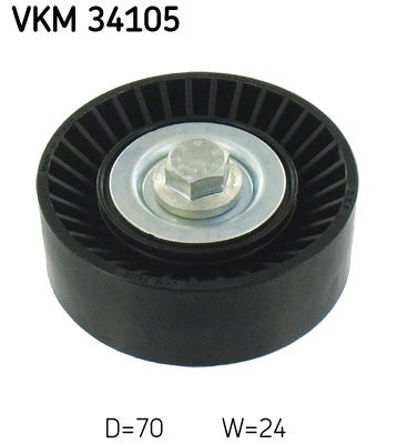 SKF VERTEVO VKM 34105 Deflection/guide pulley, v-ribbed belt