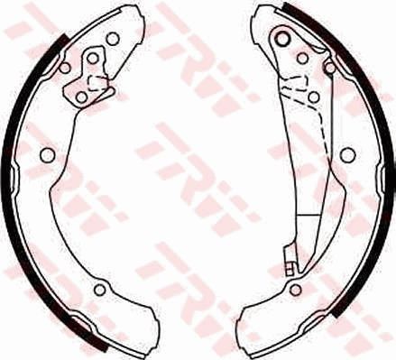 TRW GS8639 Brake shoe set