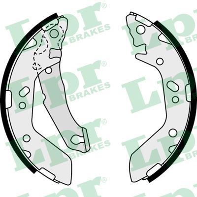 LPR 08480 Brake shoe set