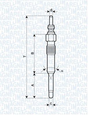 MAGNETI MARELLI 062900006304 Glow plug