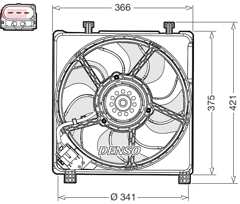 DENSO DER32017 Fan, engine cooling