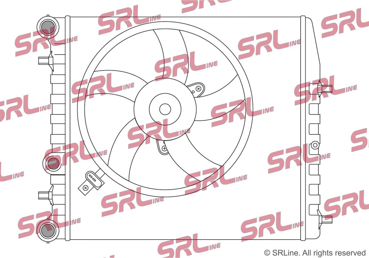 SRLINE 691308-4 Radiator, engine cooling