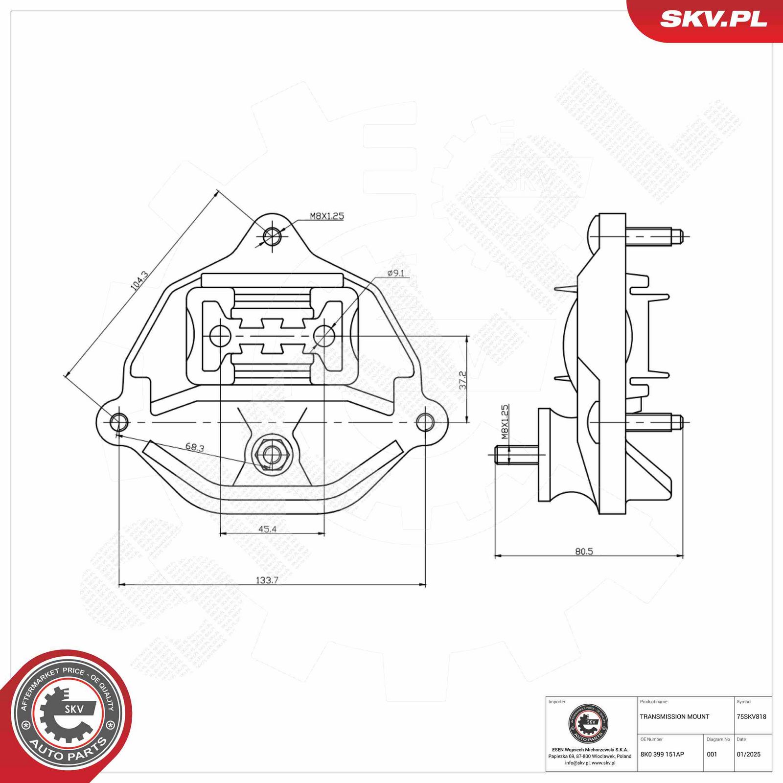 Mounting, automatic transmission-2