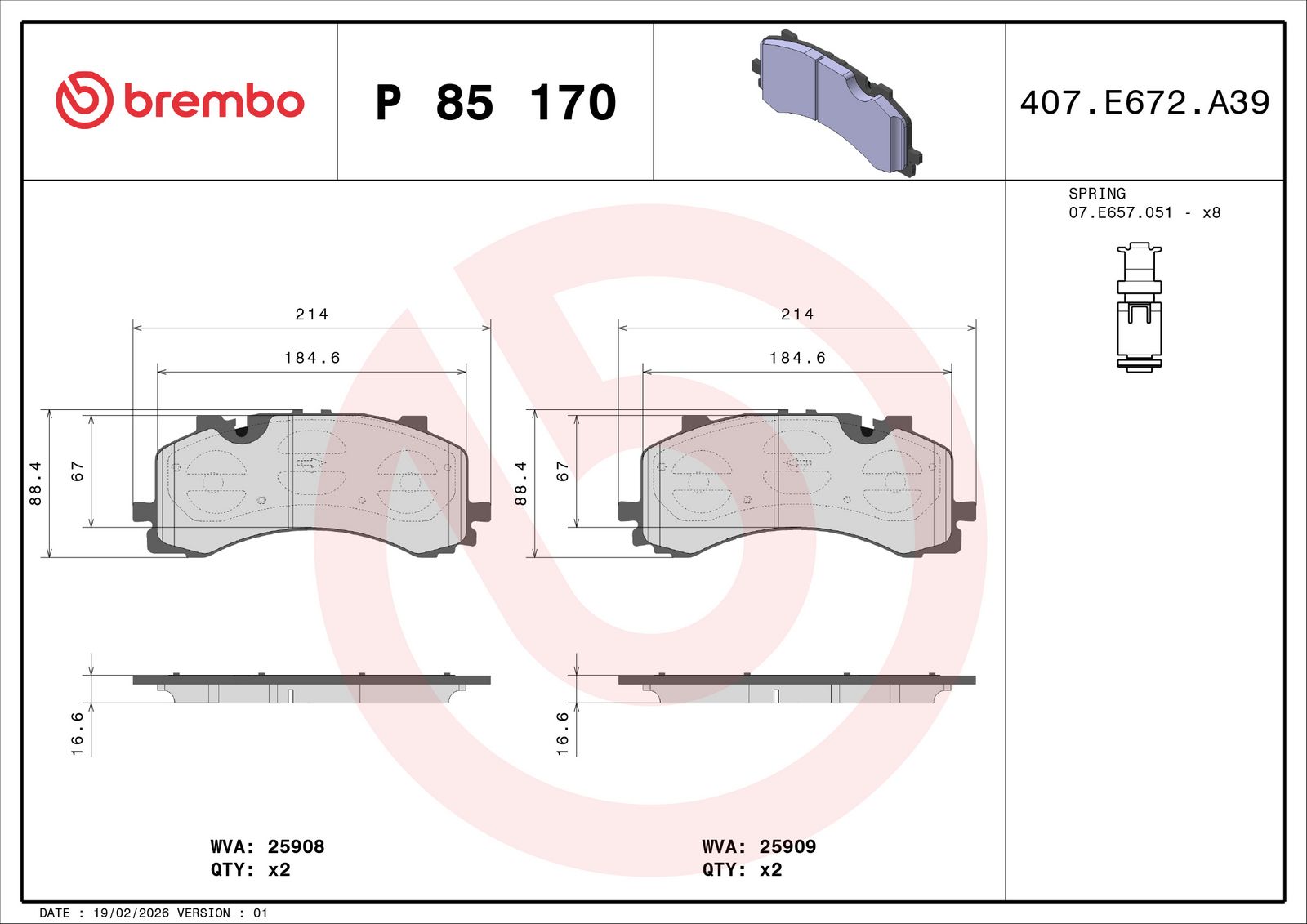 Brake Pad Set, disc brake-1