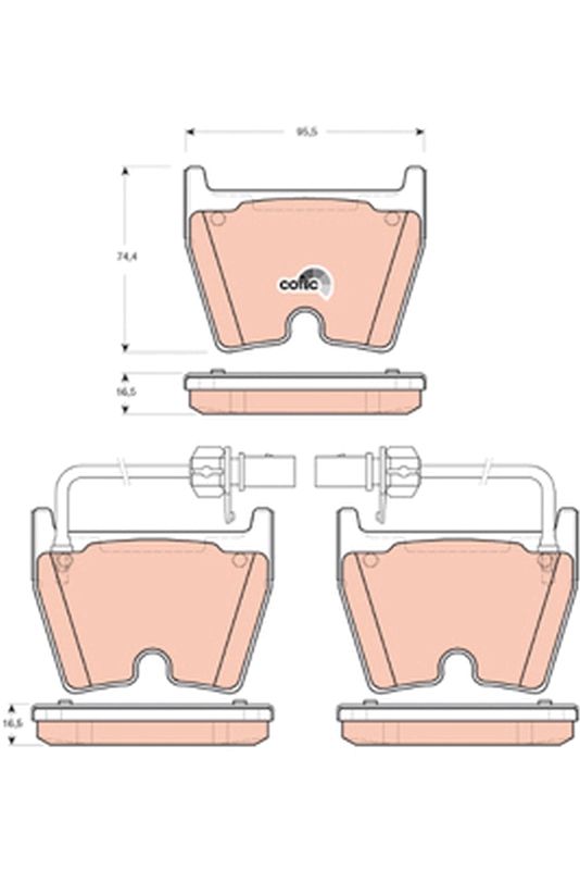 TRW GDB1688 Brake pad set, disc brake