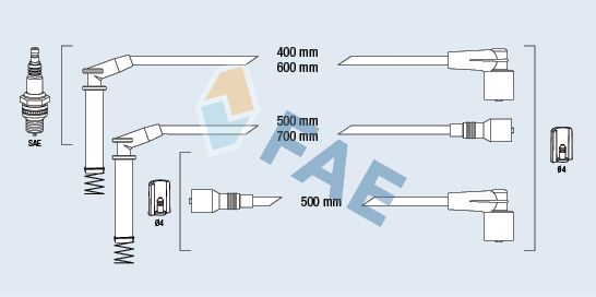 FAE 83800 Ignition cable kit