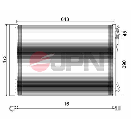 JPN 60C9085-JPN Condenser, air conditioning
