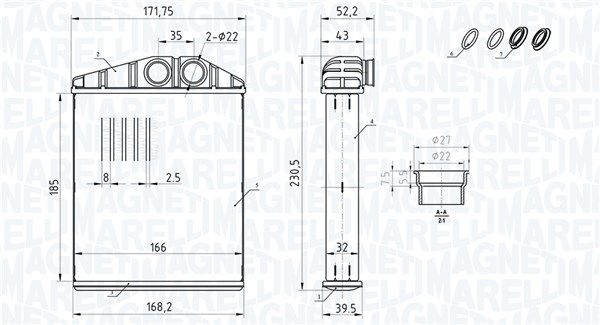 MAGNETI MARELLI 350218426000 Heat exchanger, interior heating