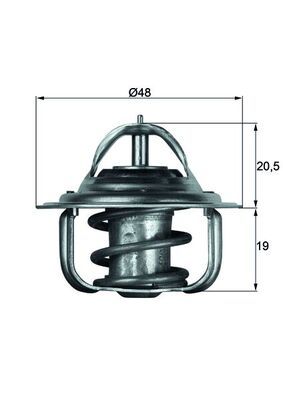 MAHLE TX 5 88D Thermostat, coolant