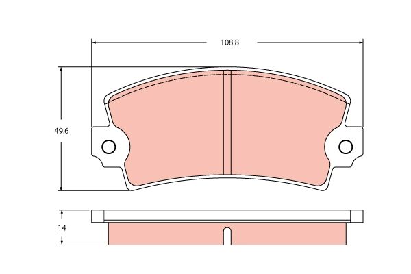 TRW GDB2398 Brake pad set, disc brake