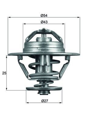 MAHLE TX 93 74D Thermostat, coolant