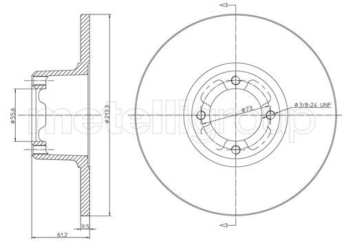 CIFAM 800-220 Brake disc