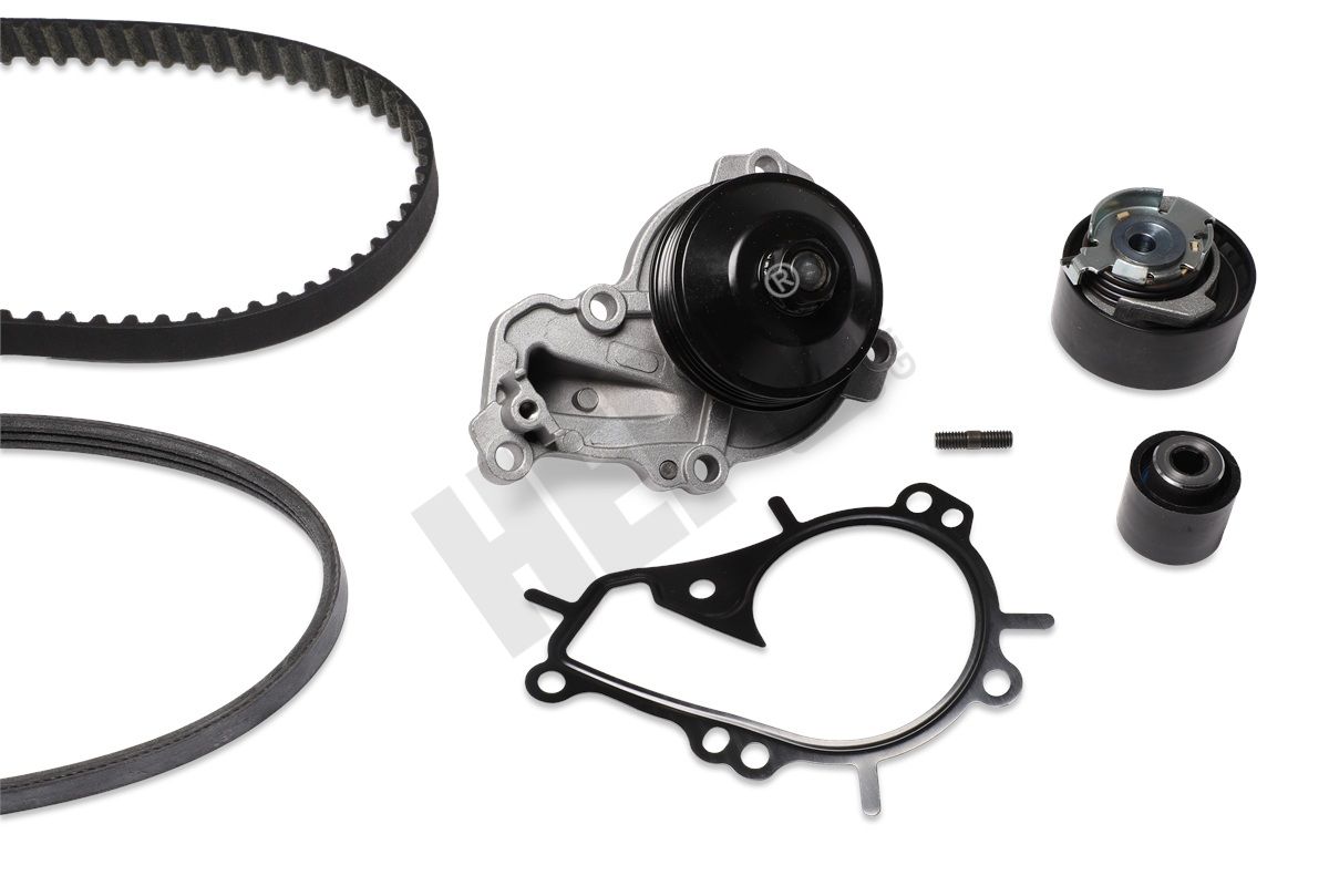 HEPU PK09091 Water pump + timing/v-ribbed belt set