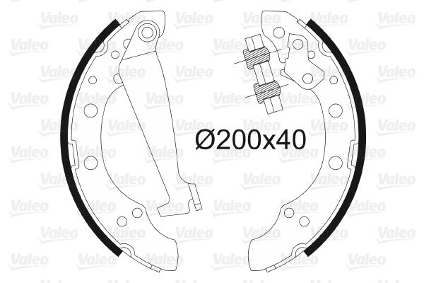 VALEO 562080 Brake shoe set