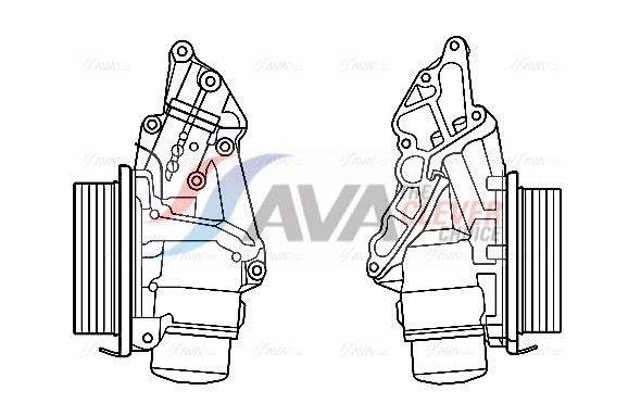 AVA CLEVER CHOICE MS3688H Oil cooler, engine oil