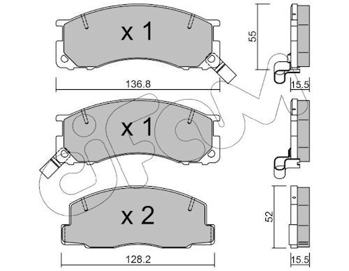 CIFAM 822-281-0 Brake pad set, disc brake