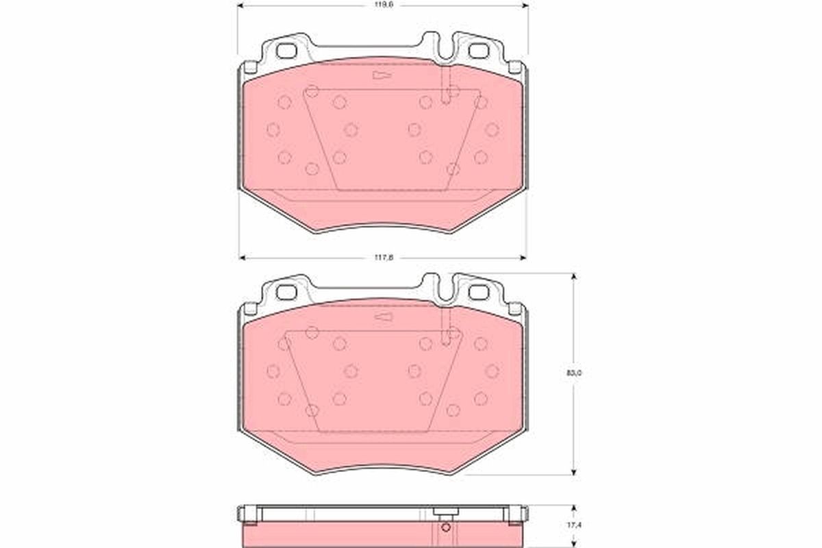 TRW GDB1575 Brake pad set, disc brake