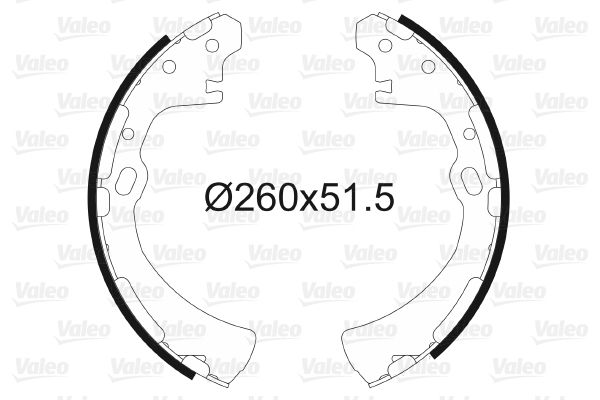 VALEO 562671 Brake shoe set