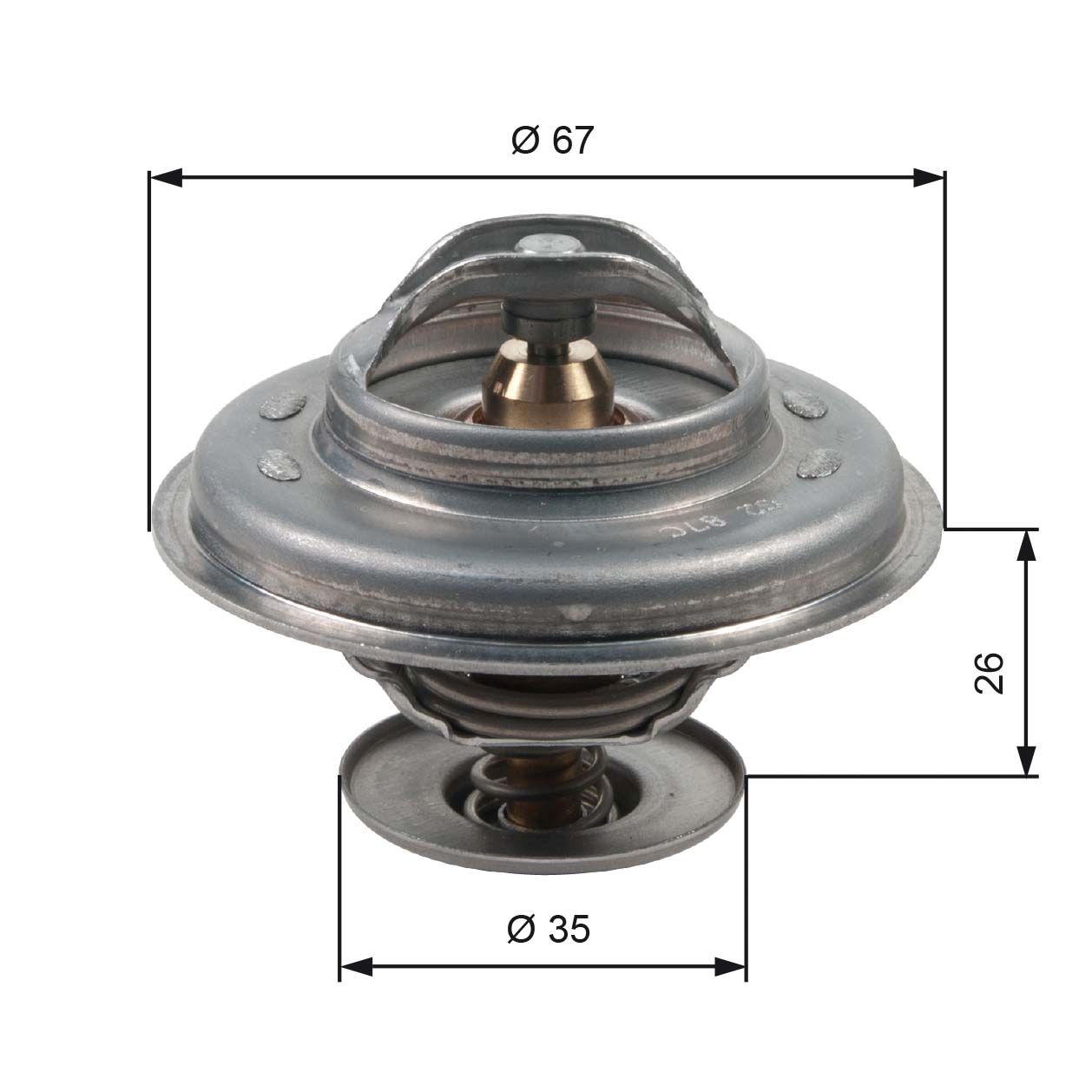 GATES TH11687G1 Thermostat, coolant