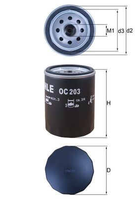 KNECHT OC 203 Oil filter