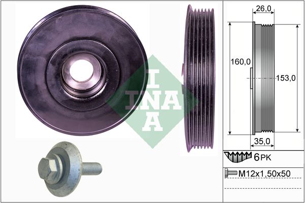 SCHAEFFLER INA 544 0079 20 Belt pulley, crankshaft