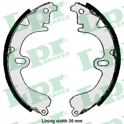 LPR 05860 Brake shoe set