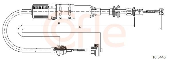COFLE 92.10.3445 Cable pull, clutch control