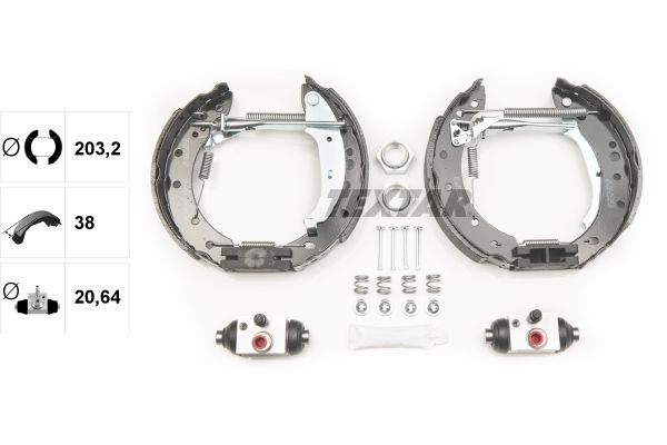 TEXTAR 84061801 Brake shoe set