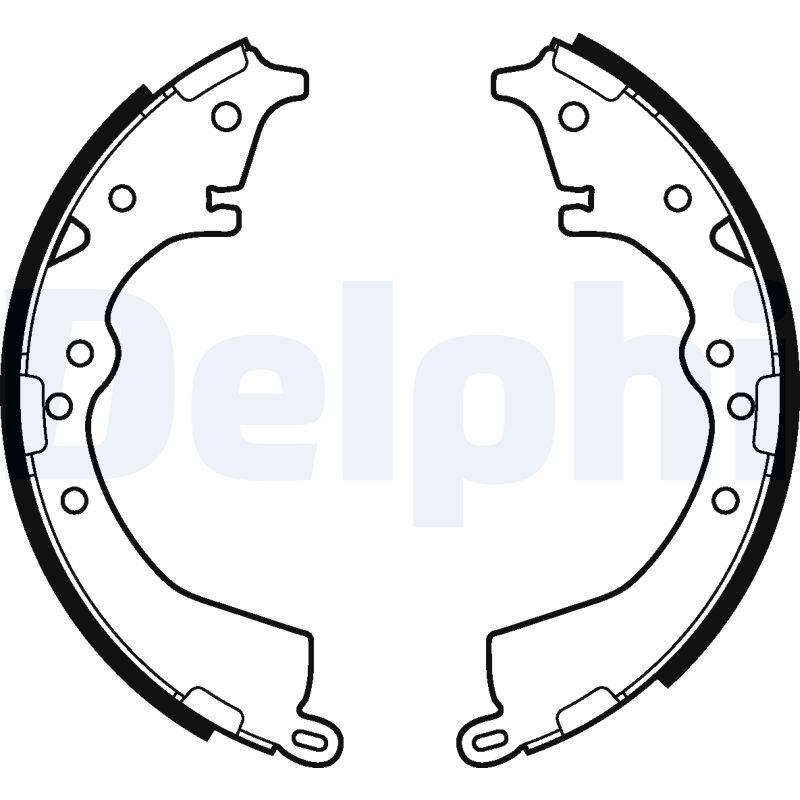 DELPHI LS2126 Brake shoe set