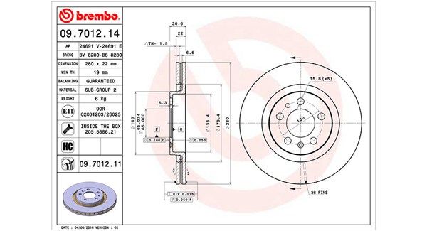 MAGNETI MARELLI 360406049500 Brake disc