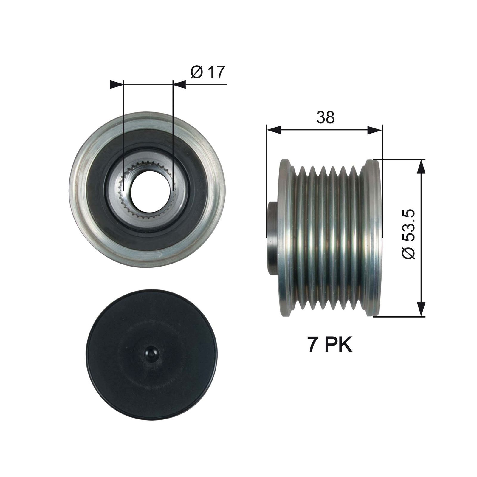 GATES OAP7190 Alternator freewheel clutch