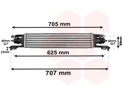 VAN WEZEL 37004420 Charge air cooler