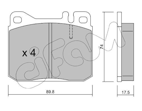 CIFAM 822-011-1 Brake pad set, disc brake