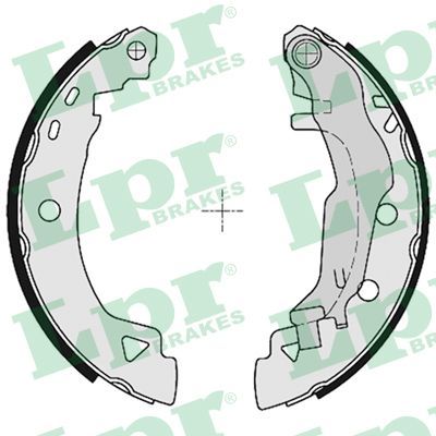 LPR 04925 Brake shoe set