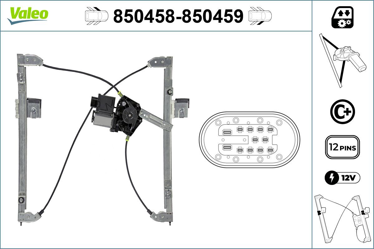VALEO 850458 Window regulator