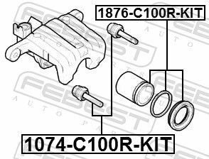 Guide Bolt, brake caliper-1