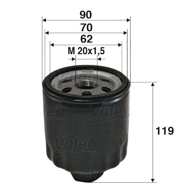 VALEO 586020 Oil filter