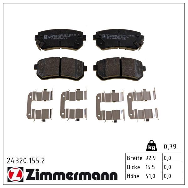 ZIMMERMANN 24320.155.2 Brake pad set, disc brake