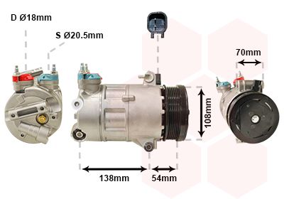VAN WEZEL 1800K478 Compressor, air conditioning