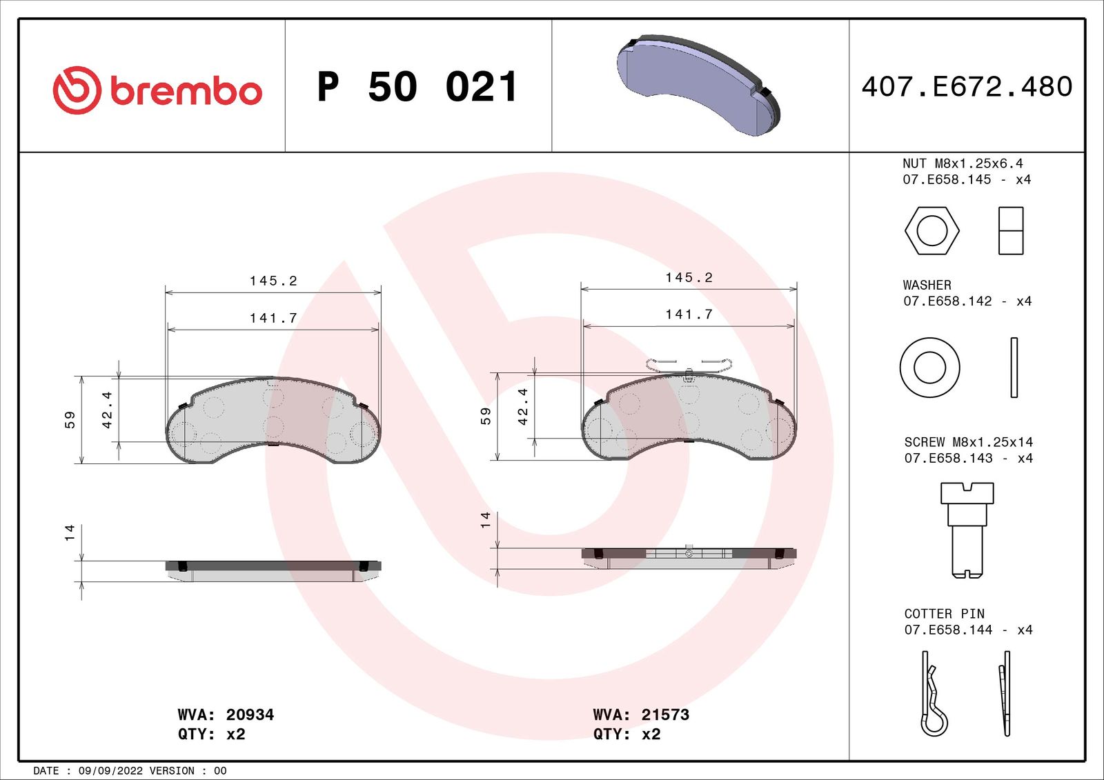 Brake Pad Set, disc brake-1