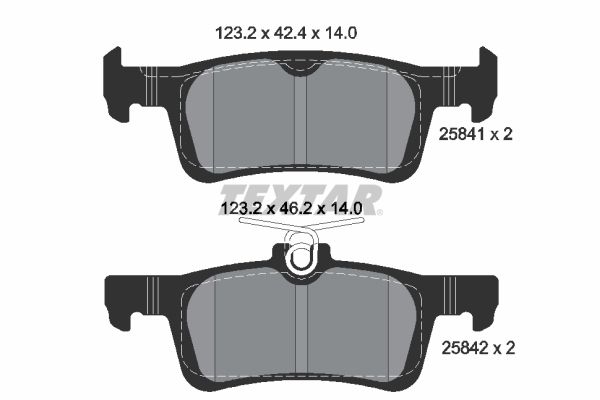 TEXTAR 2584104 Brake pad set, disc brake