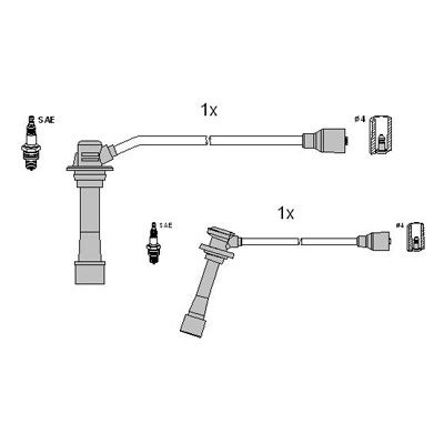 HÜCO 134123 Ignition cable kit