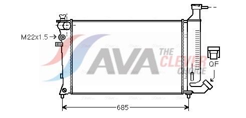 AVA CLEVER CHOICE PEA2148 Radiator, engine cooling