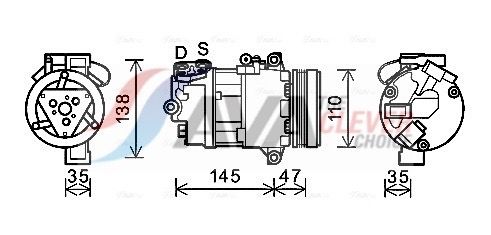AVA CLEVER CHOICE BWAK395 Compressor, air conditioning